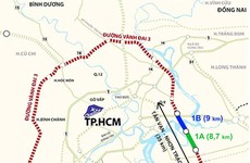 Dự án 1A và 1B, thuộc đoạn Tân Vạn - Nhơn Trạch tuyến Vành đai 3 TP HCM. Đồ họa: Thanh Huyền