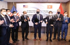 Nhiều hợp đồng hợp tác, biên bản ghi nhớ trị giá hàng tỷ USD đã được ký kết trong khuôn khổ chuyến làm việc của Chủ tịch nước Nguyễn Xuân Phúc tại Hoa Kỳ. Ảnh: Hoàng Thống Nhất