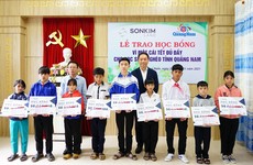 Với mỗi suất học bổng 50 triệu đồng, SonKim Land hi vọng hỗ trợ các em phần nào cho đến khi hoàn thành xong chương trình trung học phổ thông