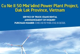 Cu Ne II 50MW Wind Power Plant Project, Dak Lak Province, Vietnam