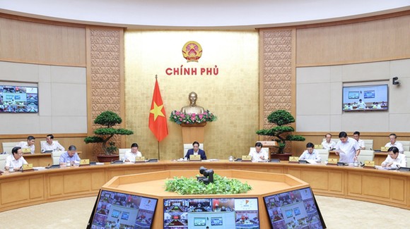 Sáng 3/6, Thủ tướng Phạm Minh Chính chủ trì phiên họp Chính phủ thường kỳ tháng 5/2023. Ảnh: VGP