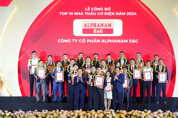 Alphanam E&C được xướng tên tại hạng mục Top 10 Nhà thầu cơ điện năm 2024 