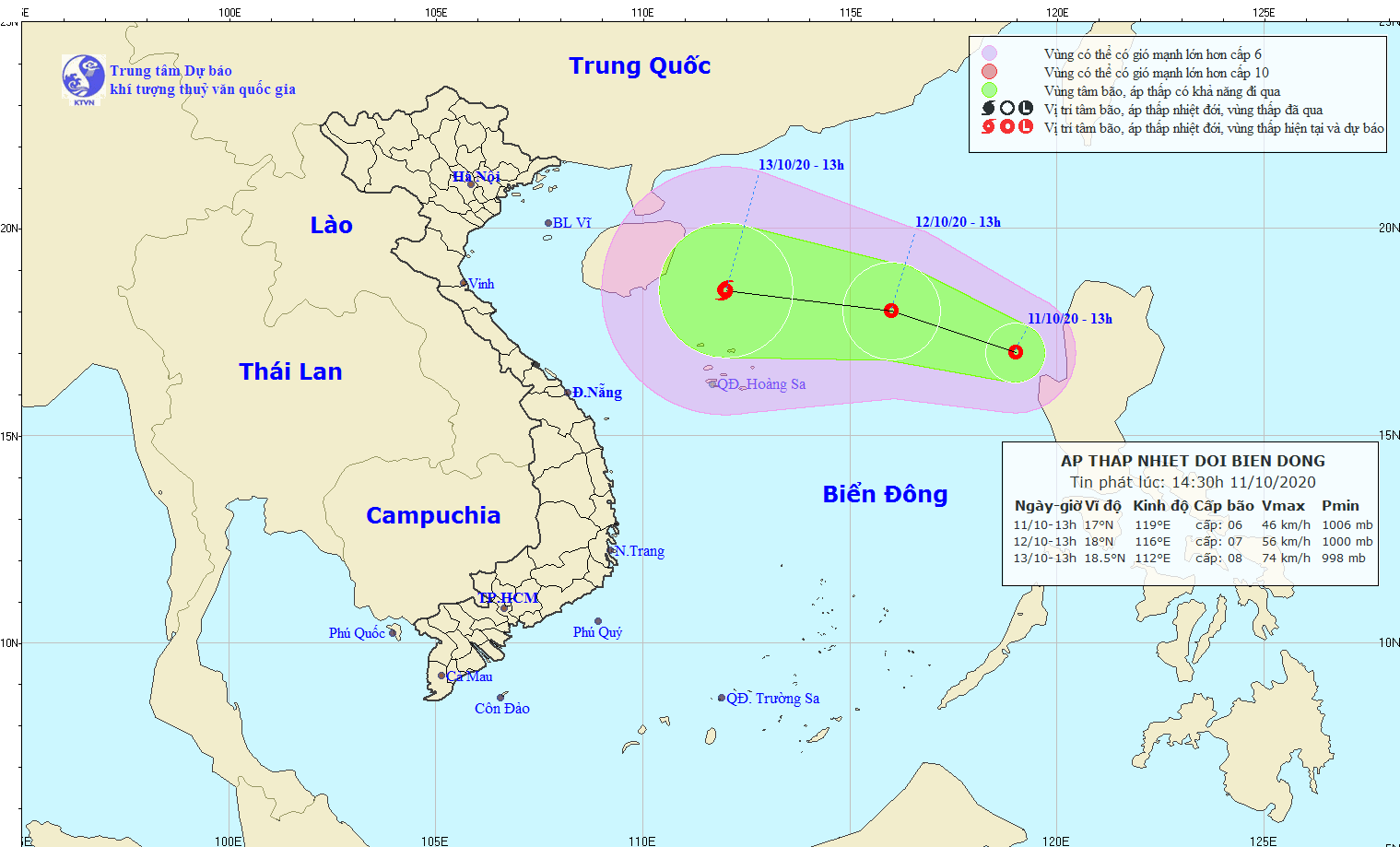 Bão số 6 vừa tan, áp thấp nhiệt đới mới hình thành trên biển Đông
