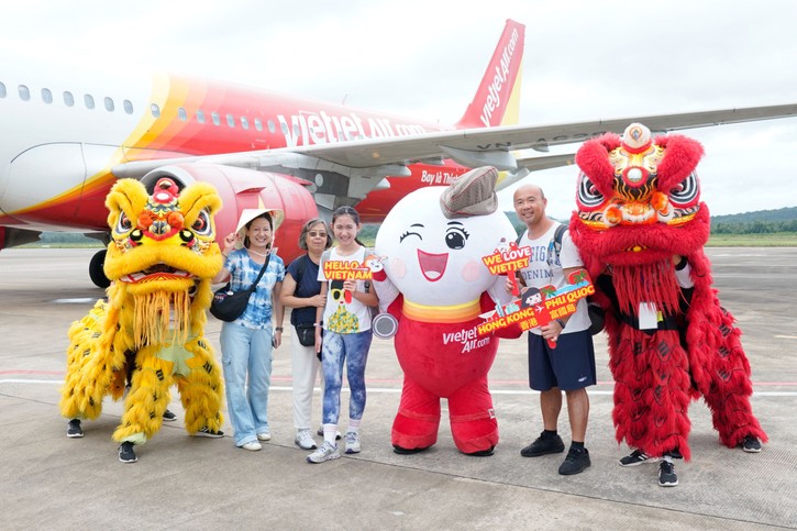 越捷航空從富國島、峴港直飛香港的航班照片 1