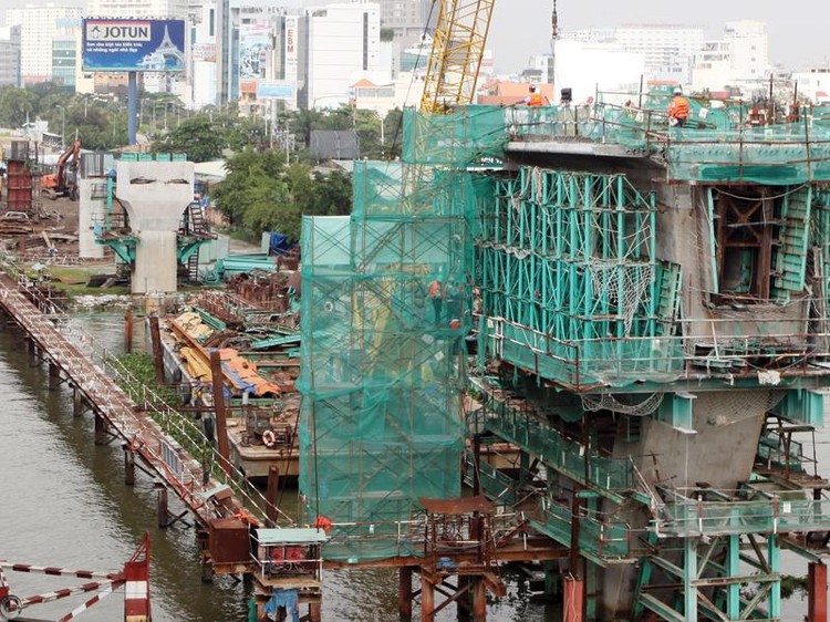 Hệ thống metro sẽ góp phần giải quyết tình trạng ùn tắc giao thông tại Thành phố Hồ Chí Minh. Ảnh: Lê Toàn