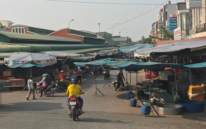 Một góc chợ thị trấn Lai Vung (Đồng Tháp). Ảnh internet