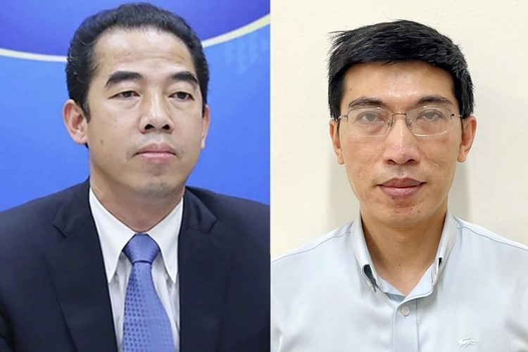Thứ trưởng Bộ Ngoại giao Tô Anh Dũng (trái) và Trợ lý Phó Thủ tướng Thường trực Nguyễn Quang Linh. 