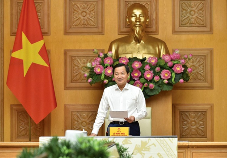 Phó Thủ tướng Lê Minh Khái chủ trì phiên họp Ban Chỉ đạo điều hành giá đánh giá kết quả công tác quản lý, điều hành giá 9 tháng đầu năm và nửa đầu tháng 10 năm 2022. Ảnh: Q. Thương