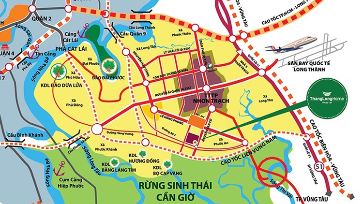Trước mắt là 2 dự án trọng điểm là Dự án Cầu Phước An,huyện Tân Thành (Vị trí khoanh đỏ) và Dự án Nạo vét kênh Bến Đình (TP. Vũng Tàu).