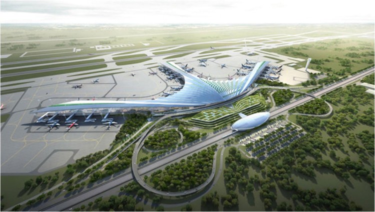 Một trong các phương án thiết kế của sân bay quốc tế Long Thành.