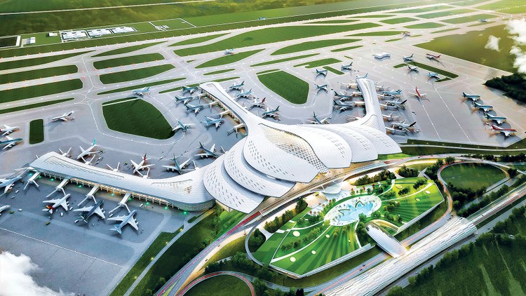 Phối cảnh mô hình Cảng hàng không quốc tế Long Thành - ảnh internet