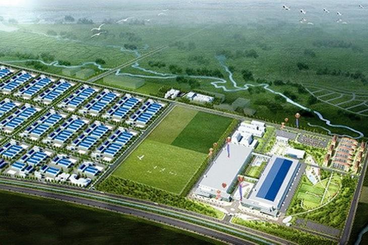 Dự án Đầu tư xây dựng Khu công nghệ thông tin tập trung Yên Bình, Thái Nguyên có quy mô 200 ha, tổng mức đầu tư hơn 2.957 tỷ đồng. Ảnh: TTXVN