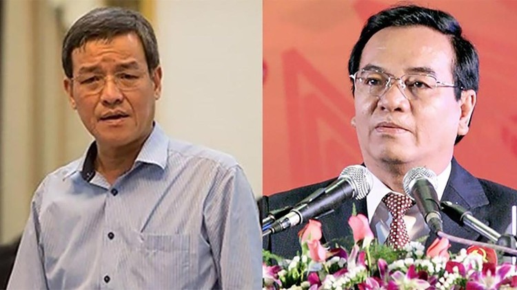 Ông Trần Đình Thành, nguyên Bí thư Tỉnh ủy Đồng Nai (ảnh phải) và ông Đinh Quốc Thái, nguyên Chủ tịch UBND tỉnh Đồng Nai
