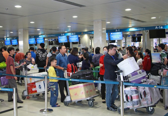 Lượng khách đi lại tại sân bay Tân Sơn Nhất sẽ rất đông. Ảnh chỉ mang tính minh họa. Nguồn Internet