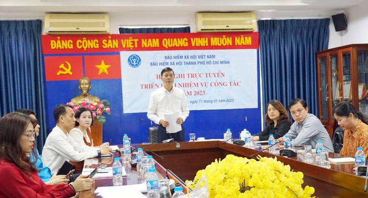 Phó Giám đốc BHXH TP.HCM Nguyễn Quốc Thanh báo cáo tham luận