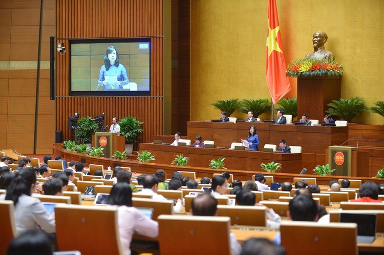 Quang cảnh phiên họp tại Kỳ họp thứ 5, Quốc hội khoá XV, ngày 29/5/2023
