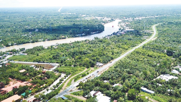 Các đại dự án giao thông khi được đưa vào khai thác sẽ tạo thành mạng lưới giao thông hoàn chỉnh cho khu vực Đồng bằng sông Cửu Long. Ảnh: Lê Tiên