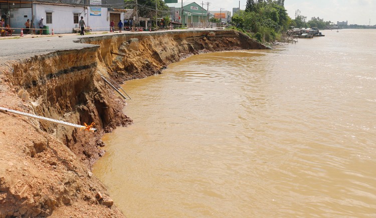 Khu vực Đồng bằng sông Cửu Long thường xuyên xảy ra tình trạng sạt lở, nên hạng mục bảo hiểm đê kè có rủi ro cao. Ảnh minh họa