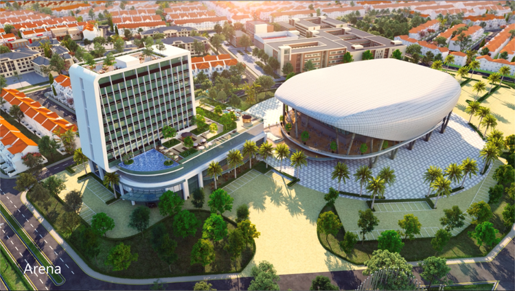 Khách sạn mang thương hiệu Novotel dự kiến được xây dựng tại cụm tiện ích Aqua Arena thuộc phân khu River Park 2 (The Valencia) đô thị Aqua City