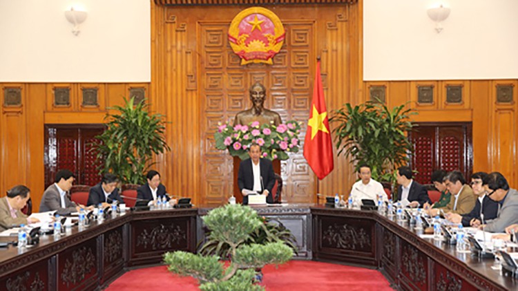 Phó Thủ tướng Thường trực Chính phủ Trương Hoà Bình chủ trì cuộc họp. Ảnh: VGP