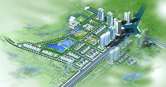 Mô hình khu chức năng đô thị Xuân Phương.