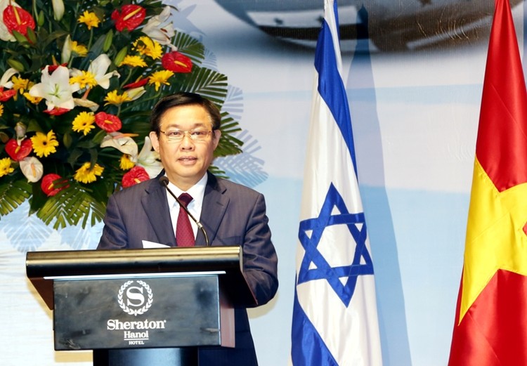 Phó Thủ tướng Vương Đình Huệ phát biểu tại Diễn đàn Doanh nghiệp Việt Nam-Israel. Ảnh: VGP