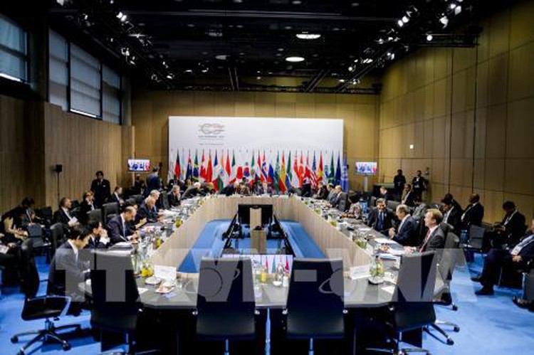 Toàn cảnh Hội nghị Ngoại trưởng Nhóm G20 ở Bonn ngày 17/2. Ảnh: EPA/ TTXVN