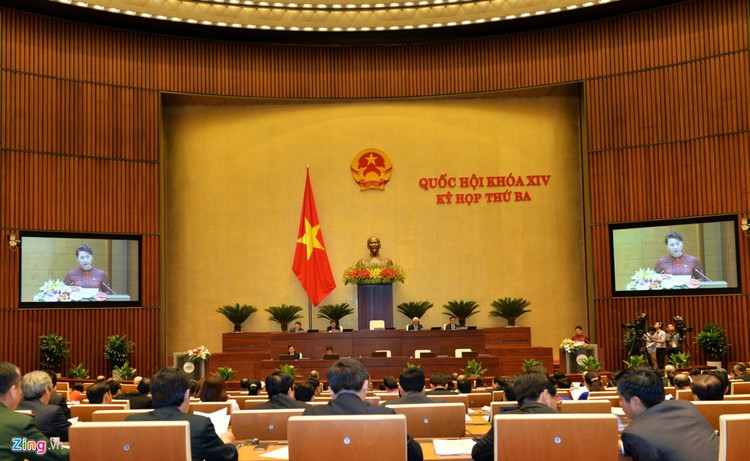 Phiên khai mạc kỳ họp thứ ba, Quốc hội khóa XIV diễn ra lúc 9h ngày 22/5.