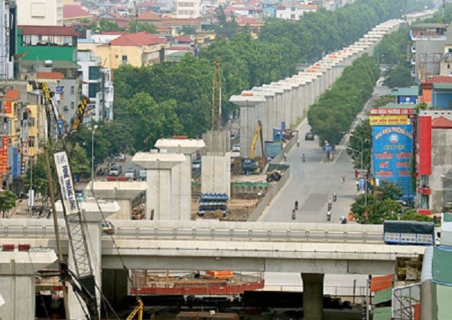 Tuyến đường sắt Nhổn - Ga Hà Nội. Ảnh minh họa