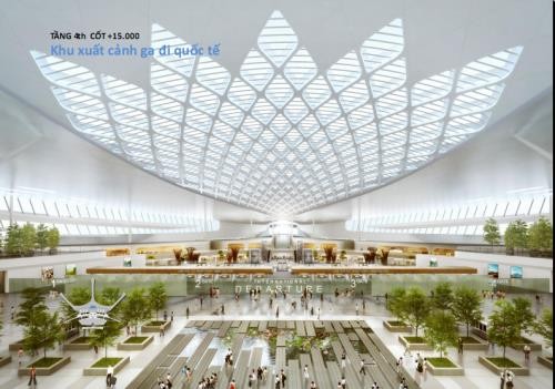 Phương án thiết kế sân bay Long Thành. Ảnh: mt.gov.vn