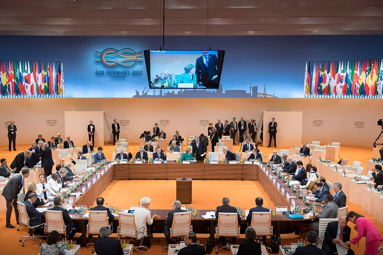 Hội nghị G20 năm 2017 diễn ra với nhiều phiên họp căng thẳng.