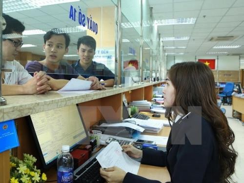 Doanh nghiệp mở tờ khai hàng hóa xuất nhập khẩu tại Chi cục Hải quan cửa khẩu Sân bay quốc tế Nội Bài thuộc Cục Hải quan Hà Nội. Ảnh: TTXVN