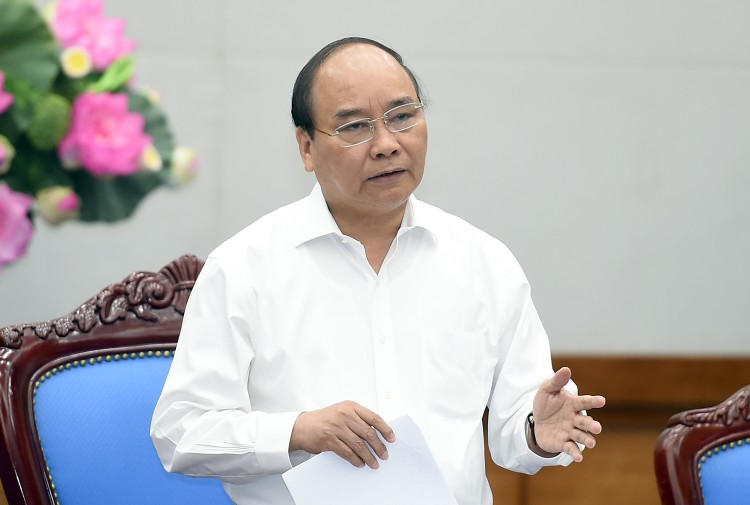Thủ tướng Nguyễn Xuân Phúc phát biểu tại phiên họp. - Ảnh: VGP