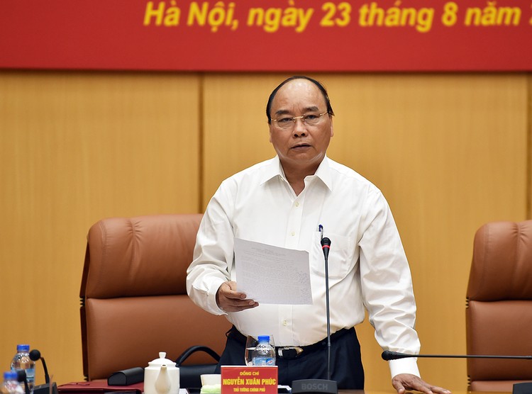Thủ tướng Nguyễn Xuân Phúc phát biểu tại hội nghị - Ảnh: VGP