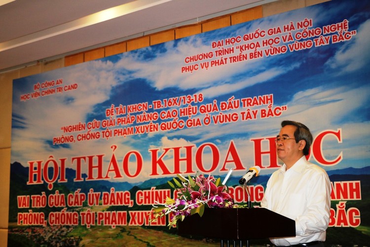 Ông Nguyễn Văn Bình, Uỷ viên Bộ Chính trị, Trưởng Ban Chỉ đạo Tây Bắc phát biểu tại Hội thảo. Ảnh: VGP