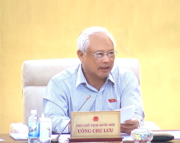 Phó Chủ tịch Quốc hội Uông Chu Lưu điều hành nội dung phiên họp. Ảnh: VGP