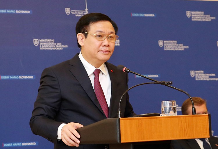 Phó Thủ tướng Vương Đình Huệ phát biểu tại Tọa đàm. Ảnh: VGP