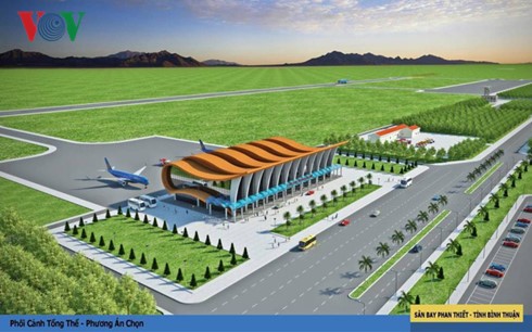 Dự án sân bay Phan Thiết nằm trên địa bàn xã Thiện Nghiệp, TP. Phan Thiết. Ảnh: VOV.