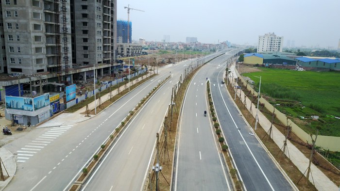 Tuyến đường Trần Hữu Dực đi qua khu đô thị mới Xuân Phương TASCO