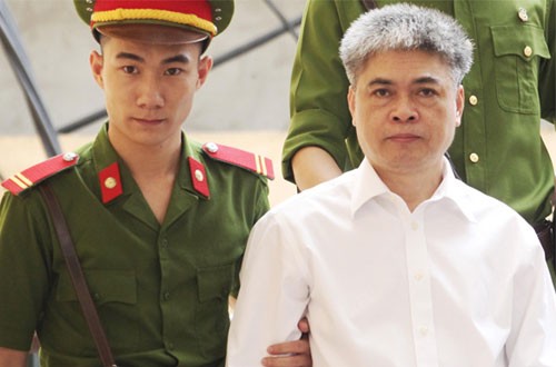 Ông Nguyễn Xuân Sơn tại phiên tòa sơ thẩm.