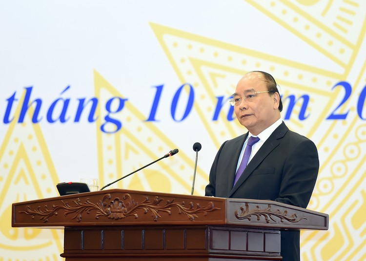 Thủ tướng Nguyễn Xuân Phúc phát biểu chỉ đạo tại Hội nghị. Ảnh: VGP