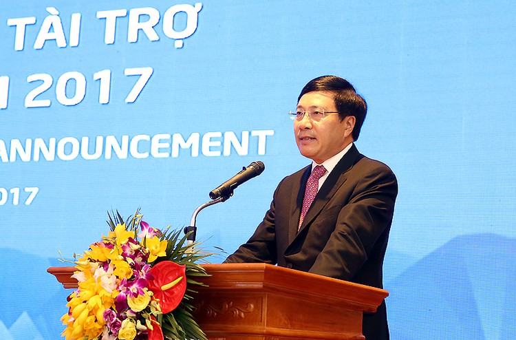 Phó Thủ tướng Phạm Bình Minh phát biểu tại buổi lễ. Ảnh: VGP