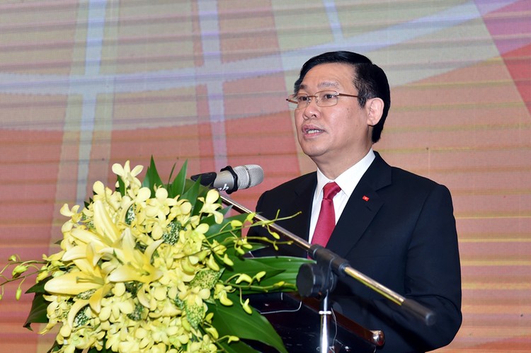 Phó Thủ tướng Vương Đình Huệ phát biểu tại buổi lễ. Ảnh: VGP