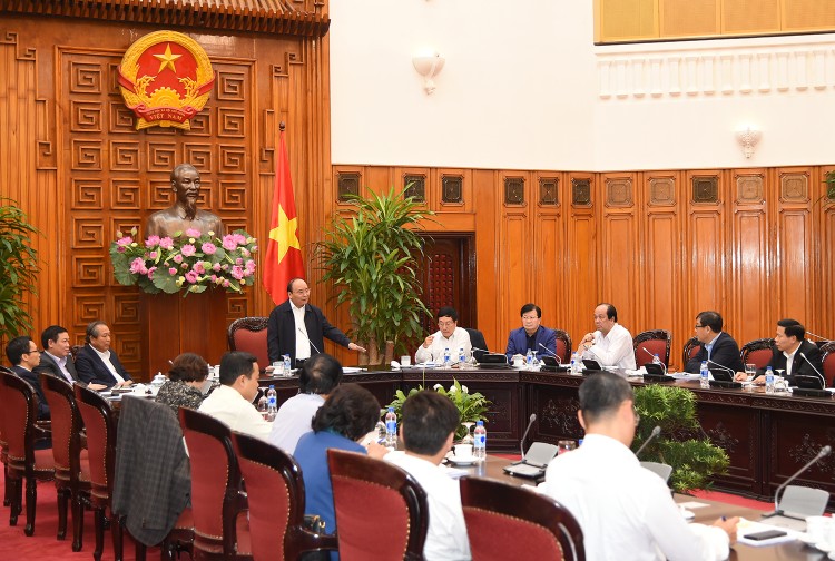 Thường trực Chính phủ làm việc với lãnh đạo tỉnh Bắc Ninh. Ảnh: VGP