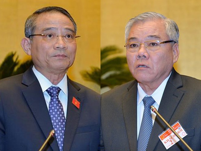 Bộ trưởng Bộ Giao thông vận tải Trương Quang Nghĩa và Tổng Thanh tra Chính phủ Phan Văn Sáu.