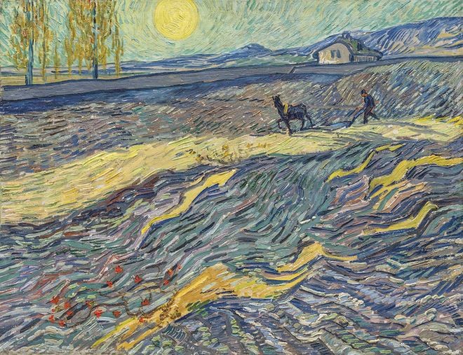 Bức họa Laboureur dans un champ của danh họa Hà Lan Van Gogh.