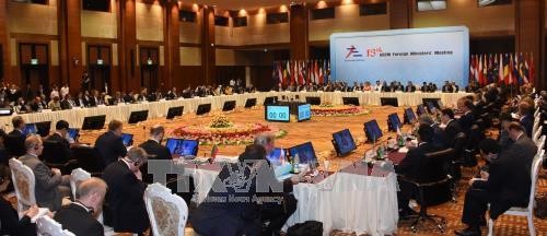 Hội nghị Bộ trưởng Ngoại giao Diễn đàn Hợp tác Á - Âu (ASEM) lần thứ 13 khai mạc sáng 20/11, tại thủ đô Nay Pyi Taw (Myanmar). Ảnh: TTXVN