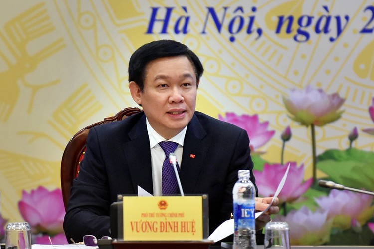 Phó Thủ tướng Vương Đình Huệ phát biểu chỉ đạo tại buổi khảo sát. Ảnh: VGP