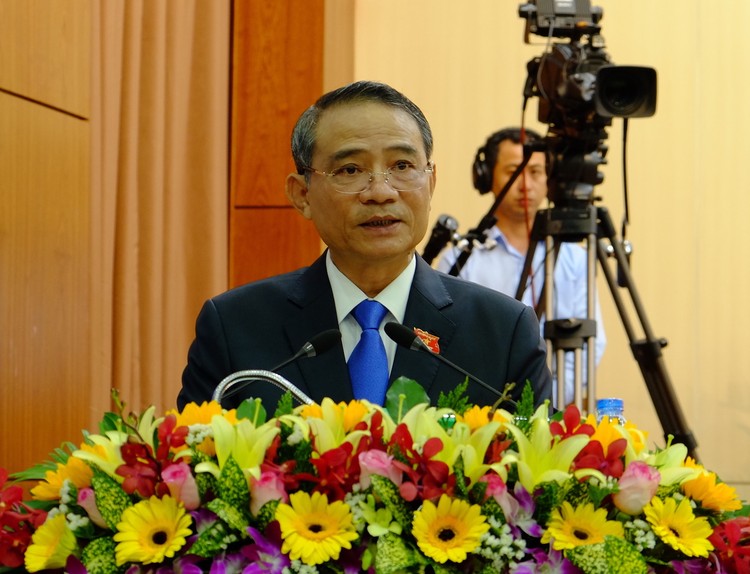 Bí thư Thành ủy Đà Nẵng Trương Quang Nghĩa phát biểu tại kỳ họp. Ảnh: VGP