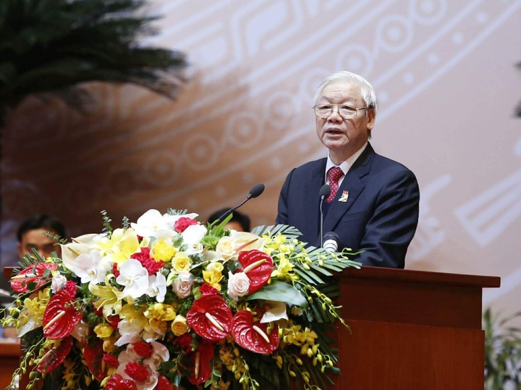 Tổng Bí thư Nguyễn Phú Trọng phát biểu chỉ đạo Đại hội Đoàn TNCS Hồ Chí Minh lần thứ XI- Ảnh: VGP